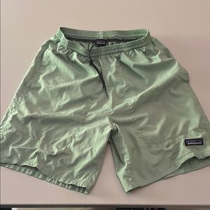 Patagonia Green Athletic Shorts Lightweight Elastic Waist
